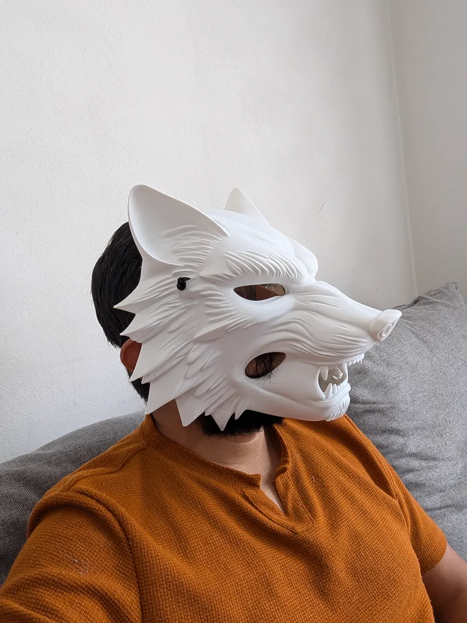 Máscara de lobo · fotografía real 1